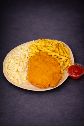 Meniu snitel de porc mic - 300 gr