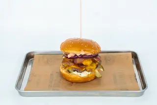 Double cheeseburger + Coca-Cola 0.33l