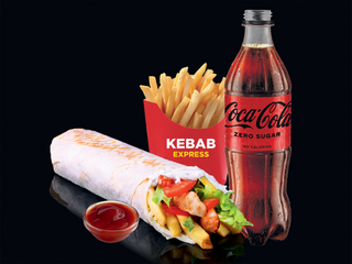 Combo grand kebab pui+ cartofi pai +sos + coca cola 0.5ml