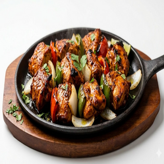 Pollo tikka sizzler (ración)