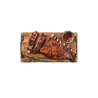 Costillar Ibérico Asado Lentamente Con Salsa Bbq De Pimiento Rojo