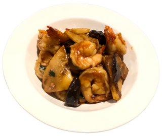 75. Gambas Con Bambú Y Setas Chinas