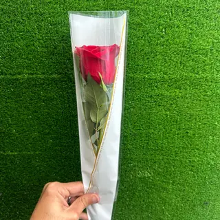 Rose avec emballage