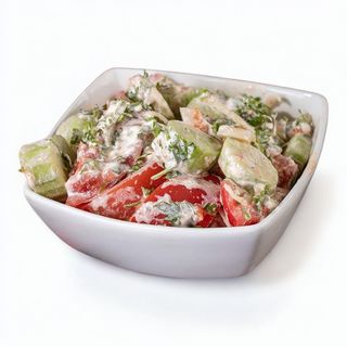 კიტრი-პომიდვრის სალათა მაიონეზით