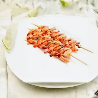 Spiedini di gamberi