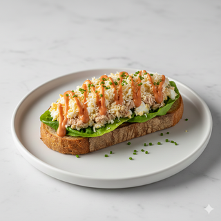 Tostada De Huevos & Atún