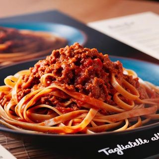 Pasta de tagliatelle alla bolognese