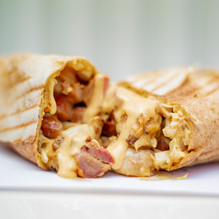 Chicken Shawarma with two Sausages