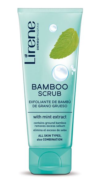 Gel facial exfoliant Lirene, cu extract de menta si bambus, 75ml