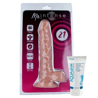 Dildo Mr Intense 21 (20,1cm) + Lubricante Aquaglide 50 Ml