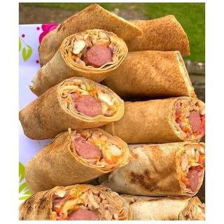 Cheese Shawarma With Chicken Double Sausage