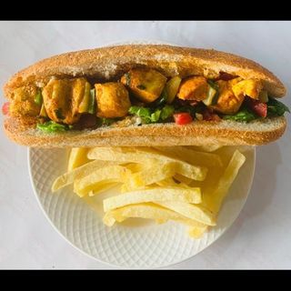 Sandwich brochette poulet
