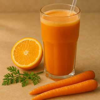 Zumo de naranja y zanahoria