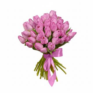 Монобукет із 41 рожевого тюльпана