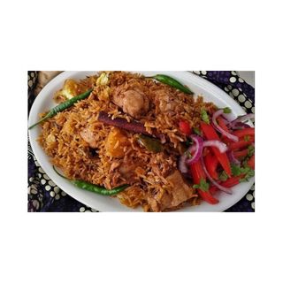 Pilau served with 1/4 Chicken