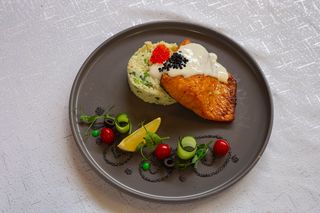 Ризотто с форелью