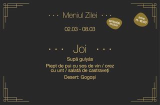 Meniul zilei Joi