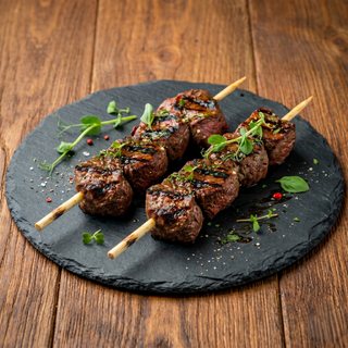 Goat's Skewers+ soda