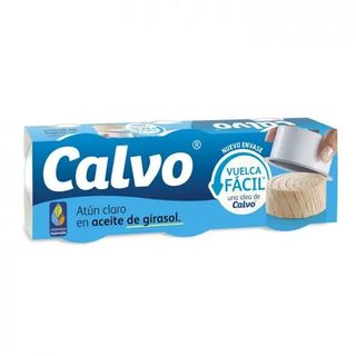 Atun Claro en Aceite de Girasol Calvo 3x65 Gr.