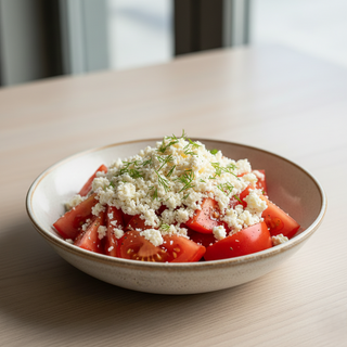 SALATA DE ROSII CU BRANZA RASA