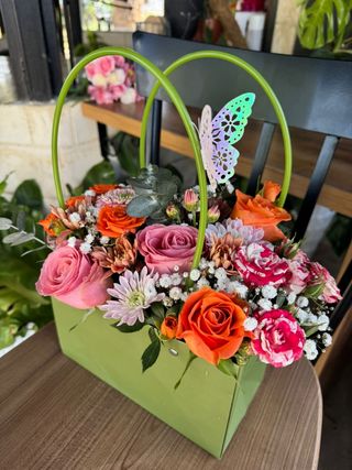 Butterfly flower bag 