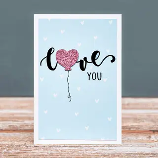 Листівка ручної роботи "Love you"