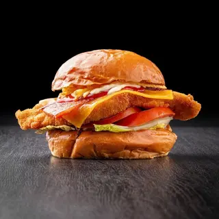 Hamburguesa la de pollo empanado