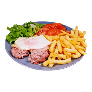 Prato com Hambúrguer