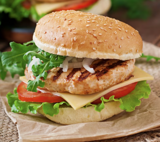 Grilled chicken burger