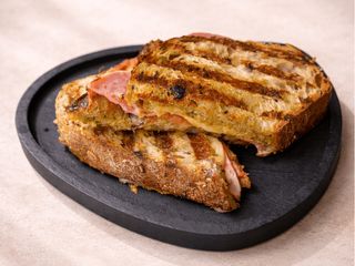 Ham & Cheese Toast with Pesto