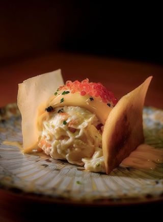 Tapa De Ensaladilla De Langostinos