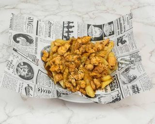 Raxo de Pollo & Patatas al estilo belga 