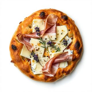 Scamorza salsa tartufata e prosciutto