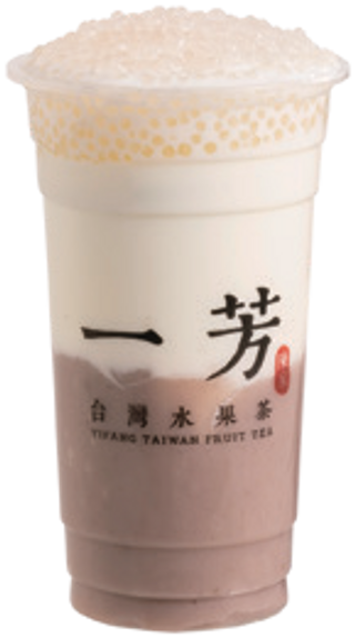 Latte con taro e sago