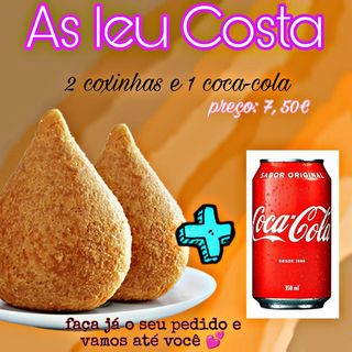  2 Coxinha frango com Catupiry+ coca-cola