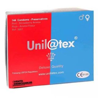 Caja Preservativo Unilatex Mixta Natural Y Fresa X144