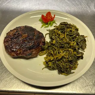 Hamburger bufalina con contorno