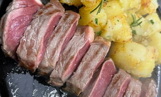 Tagliata black angus con patata saltate 250 g
