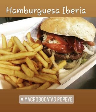 Hamburguesa Iberia + patatas fritas