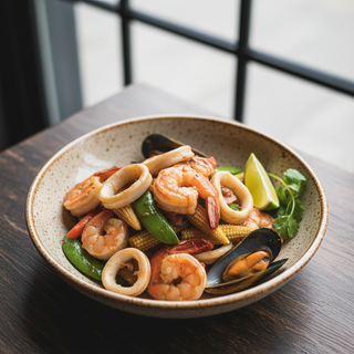 Fructe de mare cu sos de stridii