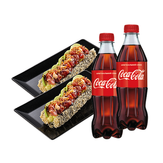 Комбо 2 шт Рол-дог з тунцем+2штКоли 0,5л