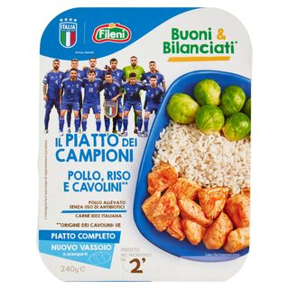 Fileni Buoni & Bilanciati il Piatto dei Campioni Pollo, Riso e Cavolini 0,240 kg