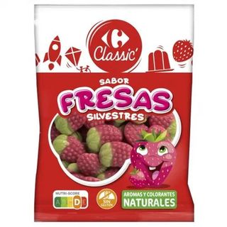 Caramelos de Goma Fresas Silvestres Carrefour sin Gluten 200 Gr.