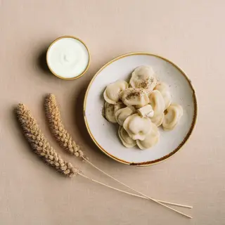 Пельмешки з курочки зі сметанкою