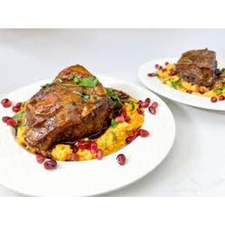 Beef short rib with sweet potato mash
