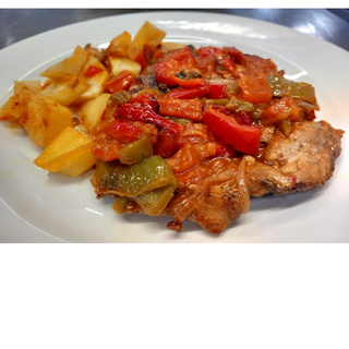 CHULETAS CON PIMIENTO TRICOLOR