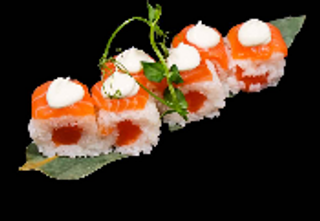 Fresh sake roll uramaki