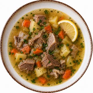 Агнешка супа със зеленчуци