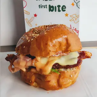 Beef Bacon Burger with  Fries