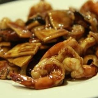 32.Gambas Con Bambú Y Setas Chinas